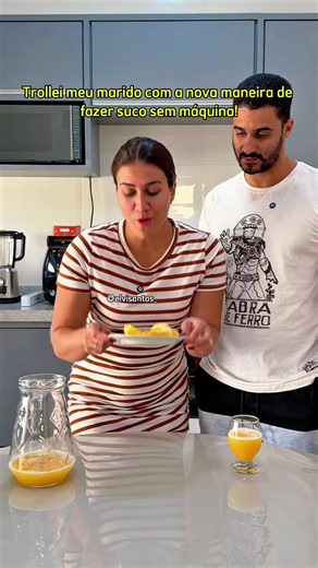 Trollei meu marido com a nova maneira de fazer suco... | pranking my husband