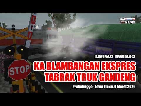 MASINIS TERJEPIT😨!! TRUK GANDENG TERTABRAK KA BLAMBANGAN EKSPRES | Ilustrasi Peristiwa