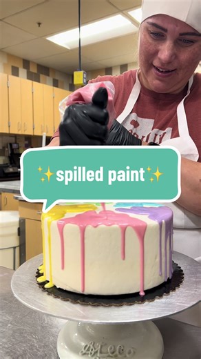 Create a Stunning Spilled Paint Cake Design
