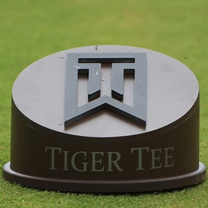 Of course Tiger Woods' new public course features baller tee markers with his trademark logo