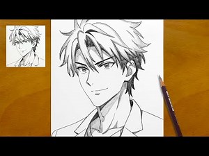 How to Draw Anime Boy Step by Step || Cool Anime Sketch for Beginners || Anime Drawing Tutorial