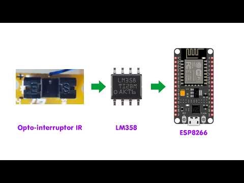 ⚡Opto interruptor Óptico con comparador LM358 y señal Digital ESP8266 - Parte 3