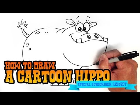 How to Draw a Hippo - Step by Step Video