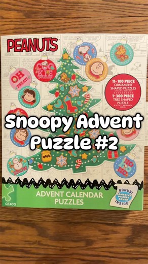 Day 2 of out #Snoopy #adventcalendar #puzzle! #peanuts #christmas