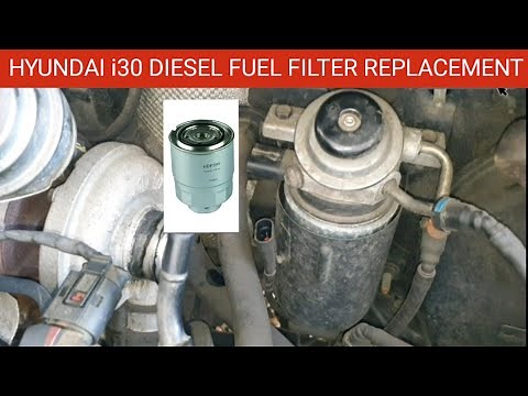 Hyundai i30 Diesel Fuel Filter Replacement Job. Changing a Diesel Fuel Filter on Hyundai i30