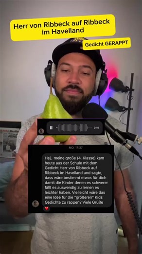 Antwort an @Big Moe | Papa Moe Yo Big Moe von @KISS FM 💋 🎙️ Im Havelland rollt der Vibe langsam durch die Street, Herr Ribbeck auf’m Hügel, alter Gutsherr mit dem Beat. Tasche voller Birnen, verteilt mit Gnadenhand, Legacy im Acker, Roots tief im Sand. Kein Flex, nur Herz für die Kids aus’m Dorf, selbst nach dem letzten Atem noch Supply im Sarg-Korb. Southern Trap meets Fontane, wir haben’s neu gedacht – Preußen mit 808s in die Timeline gebracht. Was meinst du, Moe – wär der OG heute viral gem