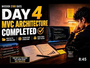 Day :4 Turning My Express Project into Professional MVC Architecture #tech #coding #dsa