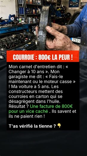 COURROIE : 800€ LA PEUR !