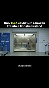 This Christmas film by IKEA, created in 2018 with DDB Italy, unfolds entirely inside a stuck elevator. Two strangers, IKEA bags in hand, stuck together with nowhere to go. And that’s the point, Christmas doesn’t need a perfect setting, just people willing to create a moment. Because maybe the real magic isn’t where you celebrate, it’s how you choose to show up. What’s the most unexpected place you’ve ever felt the holiday spirit? Brand: @ikea Agency: @ddbitaly | Marketing Mentor