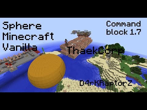 [Tuto] Sphere Minecraft vanilla Command Block 1.7 -D4rKRaptorZ-