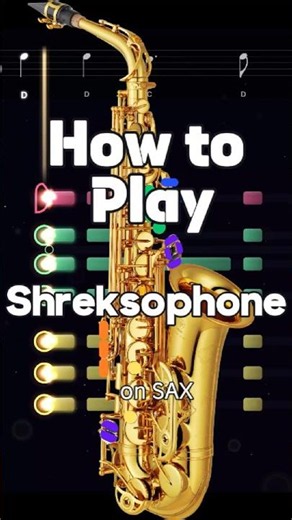 How to play Shreksophone on Saxophone | Play-Along #saxophone #sheetmusic #altosax #saxophonemusic