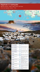 🔴 BREAKING NEWS: TWO STRONG EARTHQUAKES HIT GREECE 🔴 Greece was shaken by two powerful earthquakes just one minute apart today, February 24, 2025. A 4.2 magnitude quake struck south of the Cyclades at 1:32 PM, followed by a 4.4 magnitude tremor at 1:33 PM near Heraklia Island. With over 19,200 earthquakes recorded recently, the region remains on edge. A state of emergency is still in place for Santorini, Amorgos, Ios, and Anafi, and Greece is fast-tracking an evacuation port on Santorini as fe