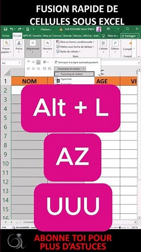 Excel tip for merging cells in a flash!