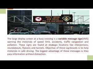 LED Traffic Signal system and Variable Message Sign