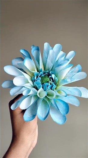 How to make dahlia flower with tissue paper| Diy paper flower making| #shorts #viral #craft #diy