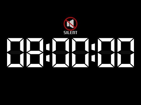 SILENT - 8 Hour Countdown Timer with Chapters - LCD Bold - White