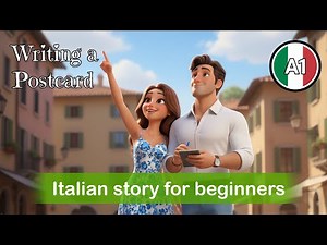 Learn Italian with a Story: Writing a Postcard! 🇮🇹 (Beginner Italian Dialogue)