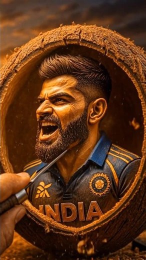Coconut Me Bane Cricket Legends 🥥🏏 | Dhoni Kohli Rohit Sachin Wooden Art #MSDhoni #ViratKohli