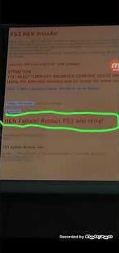 HEN FAILURE ! RESTART PS3 AND RETRY! ( SOLUTION)