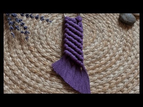 Macrame keyring or Macrame fishtail keychain