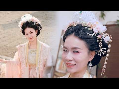 ASMR Very Detailed Chinese Influencer Makeup & Hair Styling (Extreme Close-up)