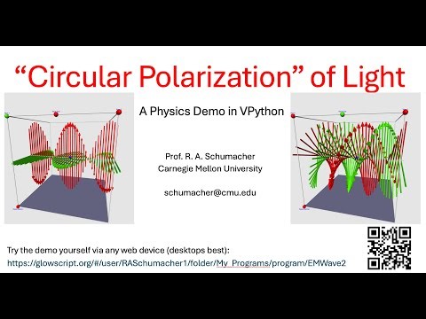 Circular Polarization of Light: VPython demo