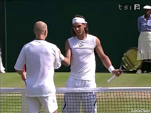 Rafael Nadal vs Andre Agassi 2006 Wimbledon 3rd round Highlights