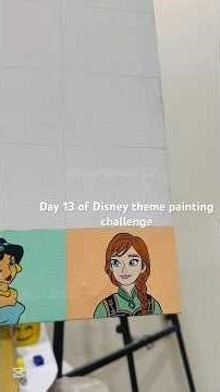 Day 13 of Disney theme painting challenge #paintingtutorial #wipartwork #diy