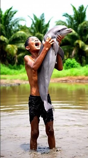 This Boy Found a Dolphin in the Mud!