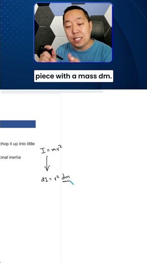 Calculating Rotational Inertia with Integration Explained in 45 Seconds ⚡