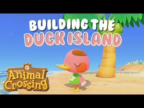 🎥building the duck island! | animal crossing live!
