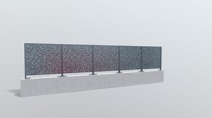 Kit de Garde Corps GOTYRA sur muret - 3D model by DAMPERE