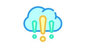 Cloud Exclamation Marks Color Icon Animation Stock Footage - Video of pictogram, virus: 213208028