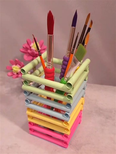 DIY Origami Pencil Holder – Easy Satisfying Craft