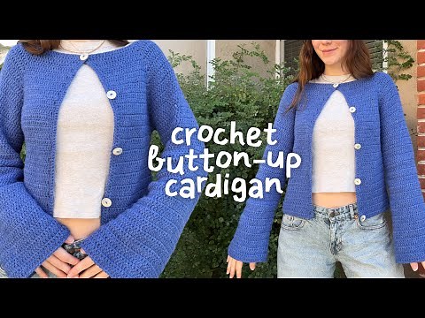 crochet button up cardigan tutorial