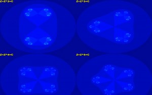 【Julia set】【不同阶数的Julia分形】