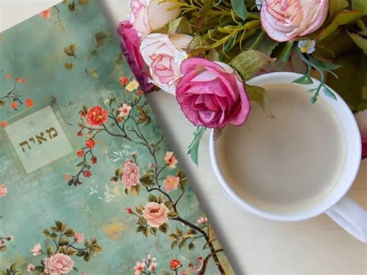 Personalized Hebrew Name Notebook Gift for Women, Vintage Floral, Bat Mitzvah Gift - Etsy