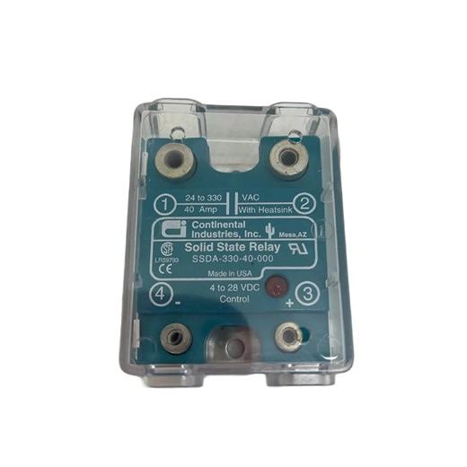 Continental Industries Solid State Relay 4-28VDC 40A 240VAC SSDA-330-40-000