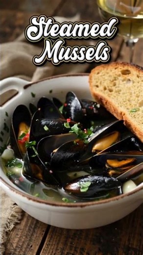 The best steamed mussels you will ever make at home #shorts