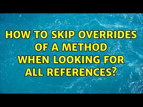 How to skip overrides of a method when looking for all references?