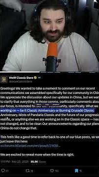 Blizzard Responds To Classic WoW+ Drama