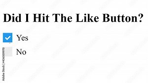 Mouse Cursor Slides Over And Clicks Checkbox For Did I Hit The Like Button. Device Screen View of Cursor Clicking Check Mark For Hitting Liking Content Online. Viewpoint Over The Internet Network Webs