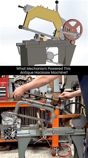 What Mechanism Powered This Antique Hacksaw Machine?