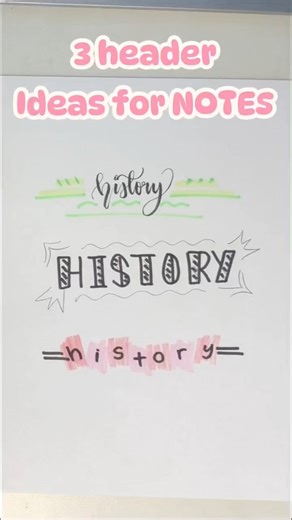 3 EASY Headers for notes #shorts #viral #lettering