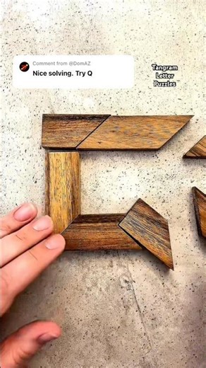How to Solve the Letter Q Tangram Puzzle #puzzle #brainteaser #shorts