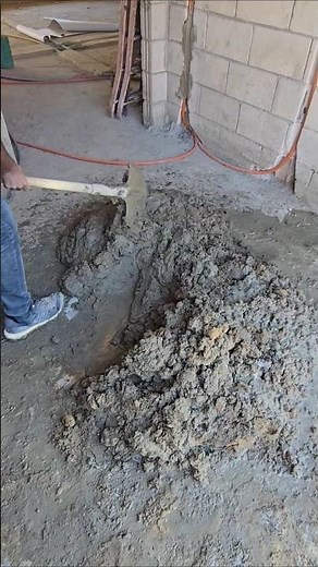 Worker Mixing Concrete by Hand | Real Sound & Real Construction ASMR 🏗️🎧