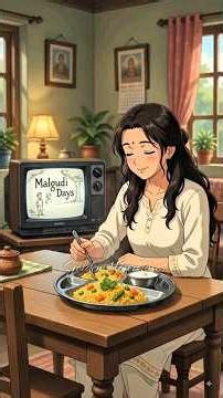 90s college girl's night routine | vegetable khichdi | Malgudi Days #shorts #ghiblistyleASMR