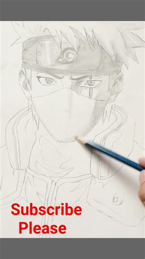 How To Draw Kakashi ✏️ | Shading Sketch (Part 2) #shorts