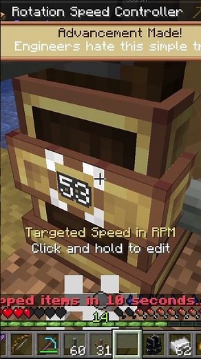 Learning how to use the Rotation Speed Controller in Create in Minecraft Create Mekanized End