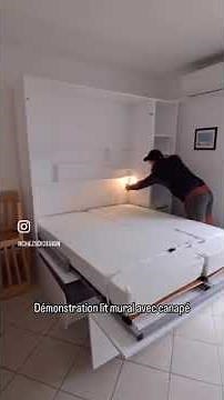 Démonstration lit mural avec canapé